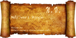 Néveri Vince névjegykártya